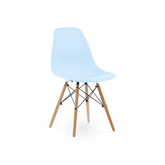 Eames DSW Hellblauer Dowel Side Dining Chair aus den 50er Jahren – Moderner Küchen- und Esszimmerstuhl